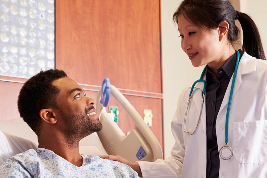 Doctor with patient during COVID 19 in the Deep South